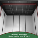 [07X10FT] Heavy Duty Weather-Resistant Polypropylene Storage Shed With Floor And Reinforced Steel Frame (SAK67455)