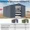 [08x10FT] Large Outdoor Metal Storage Tool Shed With Window And Lockable Doors (SAK32987)