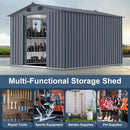 [08x10FT] Large Outdoor Metal Storage Tool Shed With Window And Lockable Doors (SAK32987)