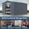 [08x10FT] Large Outdoor Metal Storage Tool Shed With Window And Lockable Doors (SAK32987)