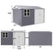 [08X10FT] Outdoor Garden Tool Shed With Thickened Galvanized Steel, Sloped Roof, Vents And Double Lockable Doors (SAK66582)