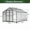 [08X12FT] Large Outdoor Heavy Duty Polycarbonate Walk-In Greenhouse With Double Swing Doors And Two Ventilation Windows (SAK73651)