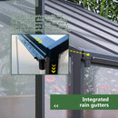 [08X12FT] Large Outdoor Heavy Duty Polycarbonate Walk-In Greenhouse With Double Swing Doors And Two Ventilation Windows (SAK73651)