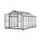 [08X12FT] Large Outdoor Heavy Duty Polycarbonate Walk-In Greenhouse With Double Swing Doors And Two Ventilation Windows (SAK73651)