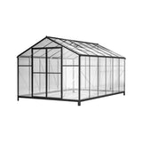 [08X12FT] Large Outdoor Heavy-Duty Polycarbonate Walk-In Greenhouse With Double Swing Doors And Two Ventilation Windows (SAK73651)
