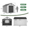 [08X12FT] Large Polypropylene Storage Shed With Reinforced Floor And Lockable Swing Doors (SAK07451)