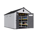 [08X12FT] Large Polypropylene Storage Shed With Reinforced Floor And Lockable Swing Doors (SAK07451)