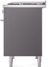 ILVE Professional Plus II 40-Inch Freestanding Natural Gas Dual Fuel Range with 6 Sealed Burner in Matte Graphite (UPD40FWMPMG)