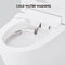 1/1.28 GPF Smart Compact Dual Flush Tankless Toilet Bidet Combo With Self-Cleaning Nozzle And Foot Sensor Flush (SAK58021)