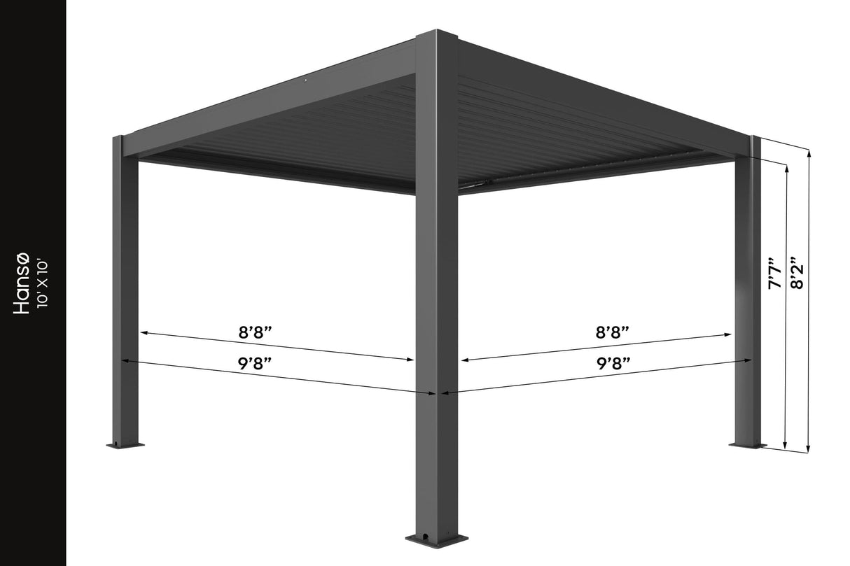 Hansø Aluminum Pergola Kit