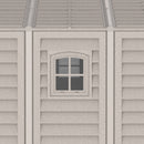10.5×23 ft Vinyl Garage, Vinyl Storage Shed with Foundation, 2 Windows & Side Doors