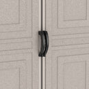 10.5×23 ft Vinyl Garage, Vinyl Storage Shed with Foundation, 2 Windows & Side Doors
