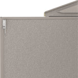 10.5x28.5 ft Vinyl Garage, Vinyl Storage Shed with Foundation, 2 Windows & Side Doors