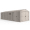 10.5×23 ft Vinyl Garage, Vinyl Storage Shed with Foundation, 2 Windows & Side Doors