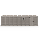 10.5×23 ft Vinyl Garage, Vinyl Storage Shed with Foundation, 2 Windows & Side Doors