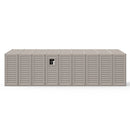 10.5×23 ft Vinyl Garage, Vinyl Storage Shed with Foundation, 2 Windows & Side Doors