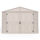 10.5×23 ft Vinyl Garage, Vinyl Storage Shed with Foundation, 2 Windows & Side Doors