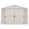 10.5×23 ft Vinyl Garage, Vinyl Storage Shed with Foundation, 2 Windows & Side Doors