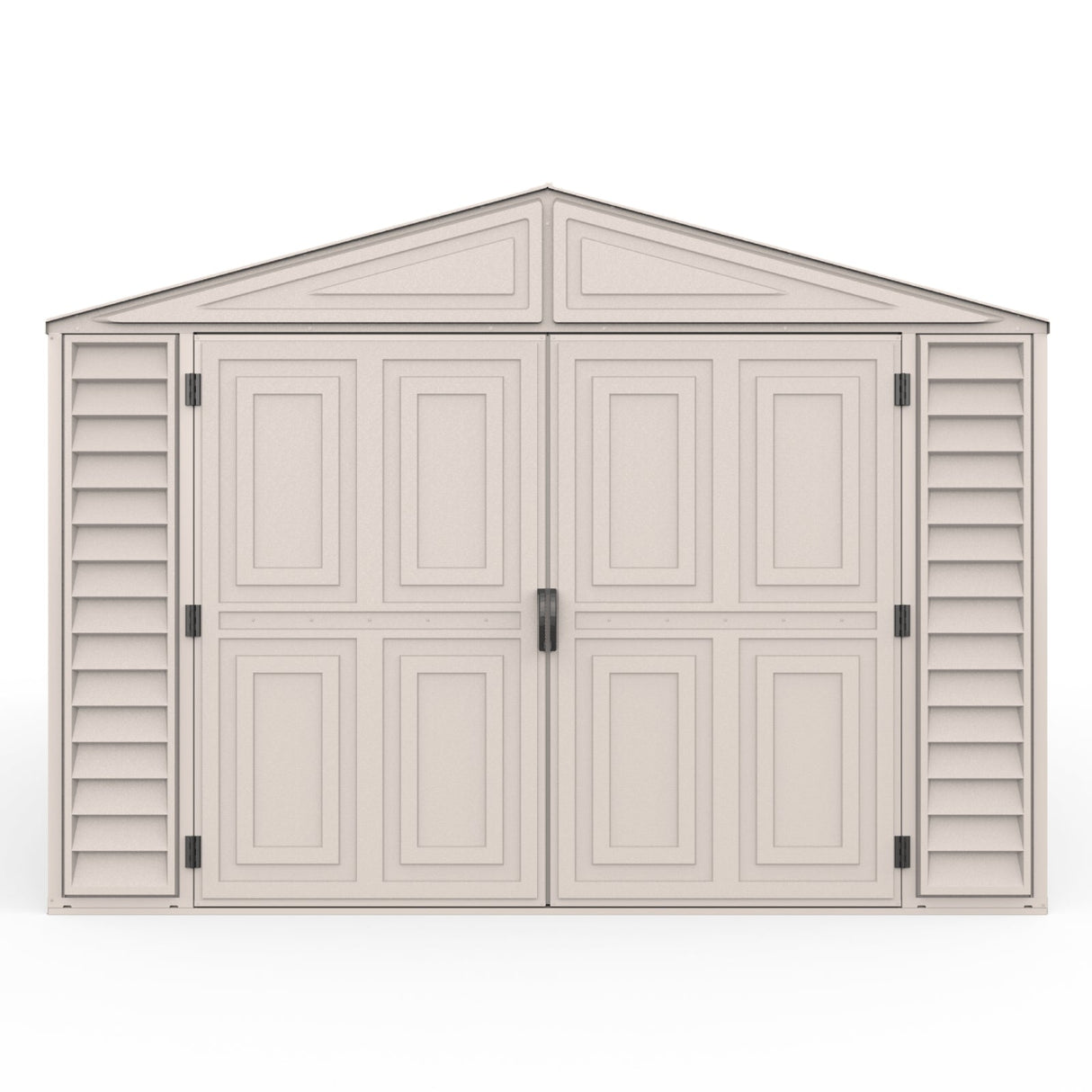 10.5x31 ft Vinyl Garage, Vinyl Storage Shed with Foundation, 2 Windows & Side Doors