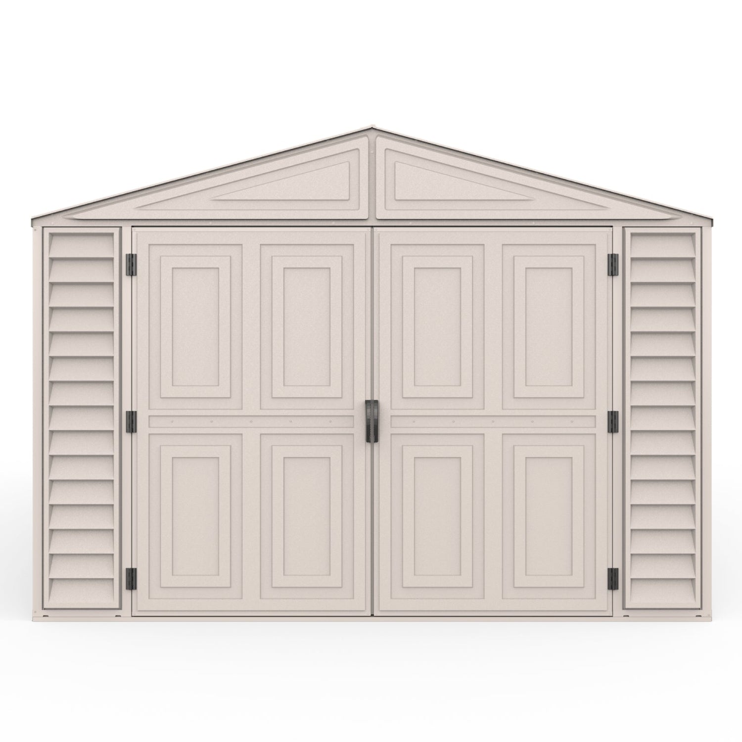 10.5x31 ft Vinyl Garage, Vinyl Storage Shed with Foundation, 2 Windows & Side Doors
