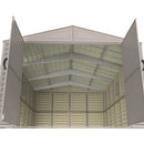10.5×23 ft Vinyl Garage, Vinyl Storage Shed with Foundation, 2 Windows & Side Doors
