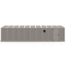 10.5x28.5 ft Vinyl Garage, Vinyl Storage Shed with Foundation, 2 Windows & Side Doors