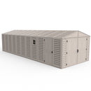 10.5x31 ft Vinyl Garage, Vinyl Storage Shed with Foundation, 2 Windows & Side Doors