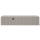 10.5x31 ft Vinyl Garage, Vinyl Storage Shed with Foundation, 2 Windows & Side Doors