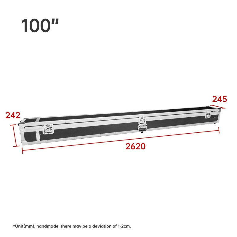 BUNDLE  VIVIDSTORM S PRO / S PRO P Motorized Tension Floor Rising UST ALR Projector Screen & Heavy Duty Aluminium Travelling Case