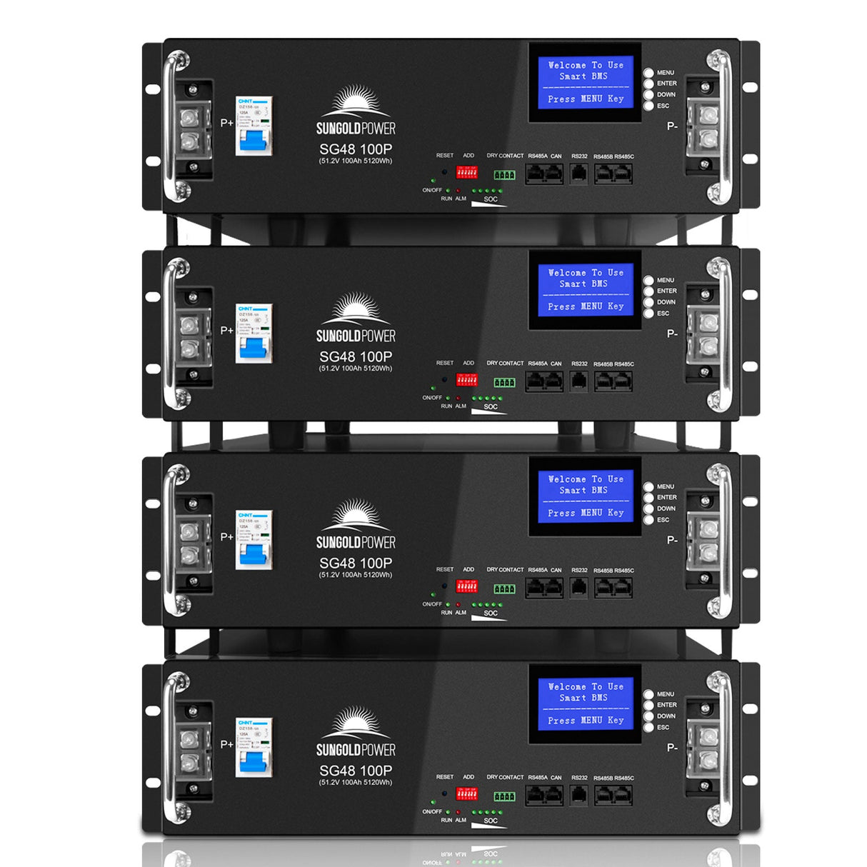 48V 100AH Server Rack LiFePO4 Lithium  Battery SG48100P UL1973  UL9540A