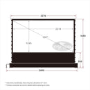 VIVIDSTORM S White Cinema Motorized Tension Floor Rising Projector screen– Classic Version