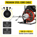 [100FT X 3/8"] Electric Sewer Drain Cleaner Snake Clog Machine W/ Cutter (SAK53785)