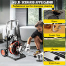 [100FT X 3/8"] Electric Sewer Drain Cleaner Snake Clog Machine W/ Cutter (SAK53785)
