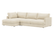Valencia Serena Leather Three Seats with Left Chaise Sectional Sofa, Beige