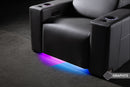 Valencia 2025 New Barcelona Grand Ultimate Leather Home Theater Seating Row of 2, Graphite