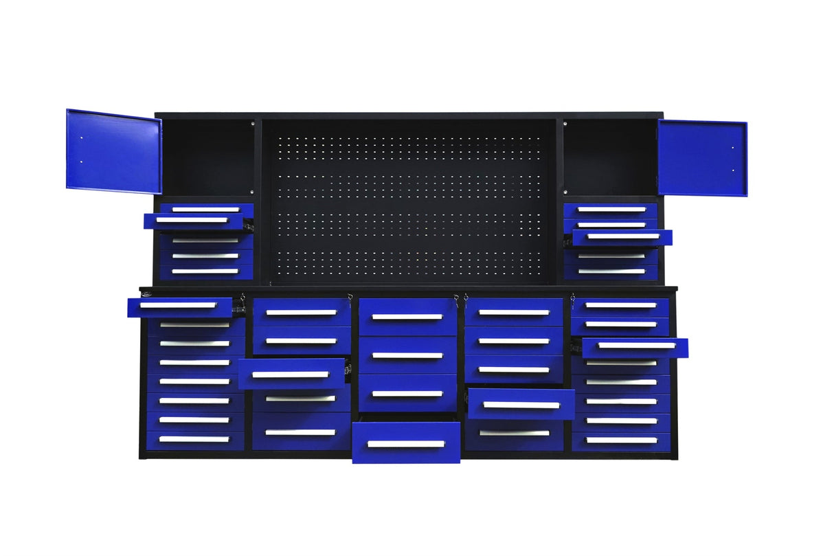 10ft Workbench Cabinet(40 Drawers,1 Pegboard & 2 Cabinets)