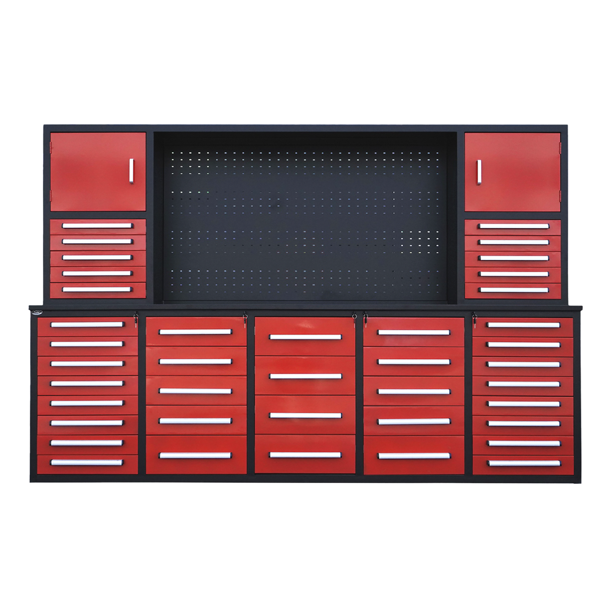 10ft Workbench Cabinet(40 Drawers,1 Pegboard & 2 Cabinets)