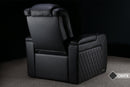 Valencia 2025 New Tuscany Slim Ultimate Luxury Leather Home Theater Seating Row of 2, Onyx