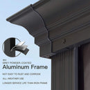 [10x13FT] Large Premium Outdoor Hardtop Aluminum Gazebo With Galvanized Steel Double Roof (SAK74826)