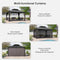 [10x13FT] Large Premium Outdoor Hardtop Aluminum Gazebo With Galvanized Steel Double Roof (SAK74826)