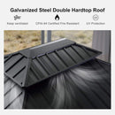 [10x13FT] Large Premium Outdoor Hardtop Aluminum Gazebo With Galvanized Steel Double Roof (SAK74826)