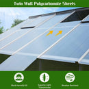 [10x16FT] Extra Large Heavy Duty Backyard Polycarbonate Aluminum Greenhouse With Sliding Doors And Vents (SAK97526)
