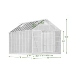 [10X16FT] Extra Large Heavy-Duty Backyard Polycarbonate Aluminum Greenhouse With Sliding Doors And Vents (SAK97526)
