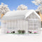 [10x16FT] Extra Large Heavy Duty Backyard Polycarbonate Aluminum Greenhouse With Sliding Doors And Vents (SAK97526)