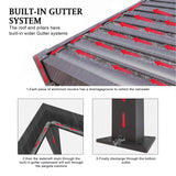 [10X19FT] Alora Modern Durable All-Weather Outdoor Pergola With Aluminum Frame And Steel Louvers (SAK32691)