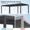 [10x19FT] Premium Full Aluminum Patio Outdoor Louvered Pergola With Adjustable Hardtop Roof (SAK86352)