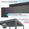 [10x19FT] Premium Full Aluminum Patio Outdoor Louvered Pergola With Adjustable Hardtop Roof (SAK86352)