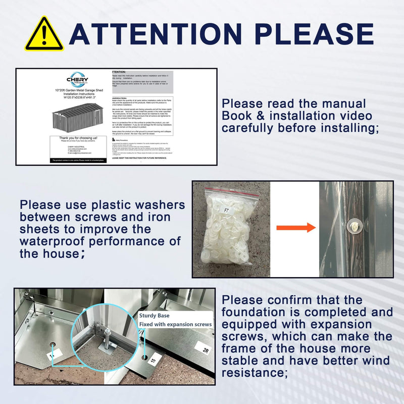 [10X20FT] Heavy-Duty Multipurpose Outdoor All-Weather Utility Garage Storage Shed With Air Vents (SAK74834)