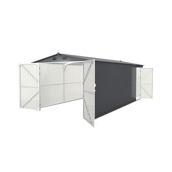 [10X20FT] Heavy-Duty Multipurpose Outdoor All-Weather Utility Garage Storage Shed With Air Vents (SAK74834)