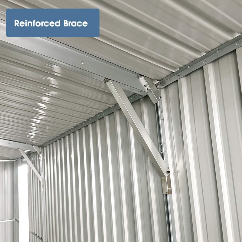 [10X20FT] Heavy-Duty Multipurpose Outdoor All-Weather Utility Garage Storage Shed With Air Vents (SAK74834)